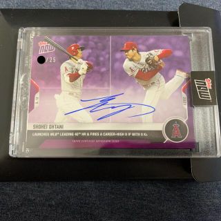 topps now リアル二刀流 大谷翔平 25シリ直筆サインカード auto(記念品/関連グッズ)