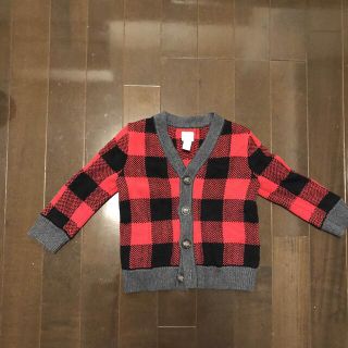 ベビーギャップ(babyGAP)の☆美品☆baby gap ニットカーディガン　赤80(カーディガン/ボレロ)