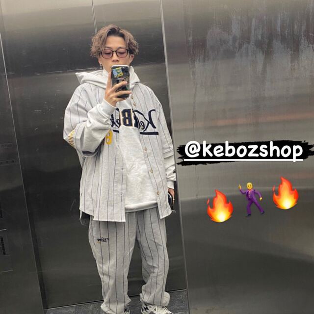 BASEBALL SHIRT & BASEBALL PANTS【GREY】