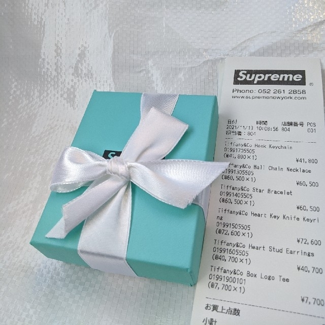 最安値 Supreme Tiffany Heart Tag Pendantレディース