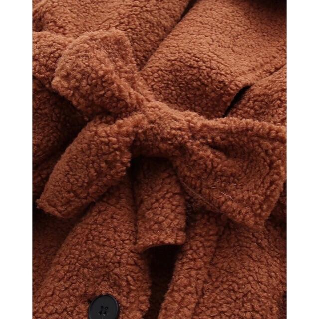 ZARA - 🍁11月新作🍠6822◇レンガ色 ボア ロングコートの通販 by