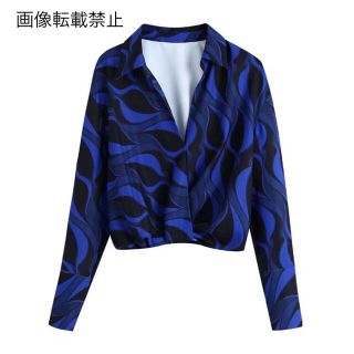ザラ(ZARA)の🍁11月新作🍠6825◆vintage ヴィンテージ 柄 シャツ ブラウス(シャツ/ブラウス(長袖/七分))