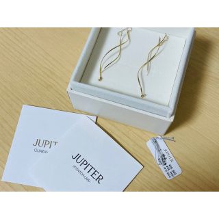 エテ(ete)のストリームピアス ダイヤモンド ジュピター ウェーブ K18 18K(ピアス)