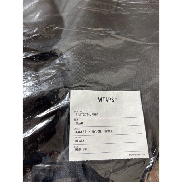 21FW WTAPS TEAM JACKET NYLON TWILL 黒　M