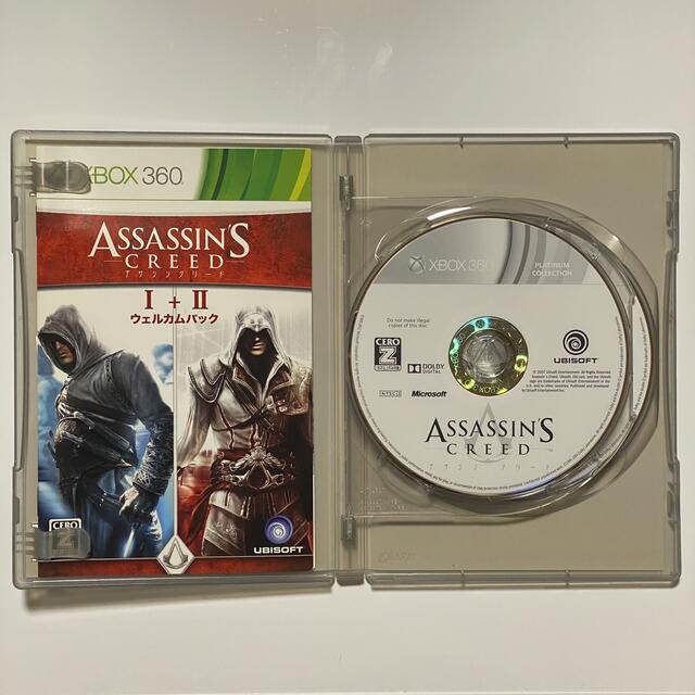 Xbox360(エックスボックス360)のアサシン クリードI＋II ウェルカムパック エンタメ/ホビーのゲームソフト/ゲーム機本体(家庭用ゲームソフト)の商品写真