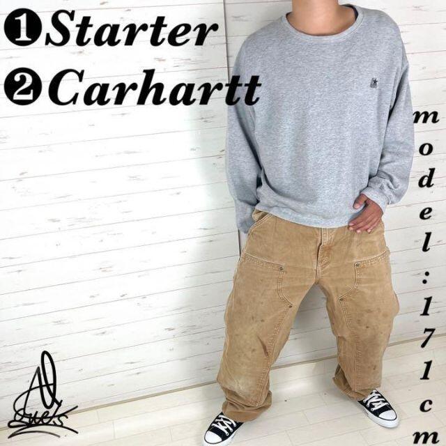 carhartt(カーハート)の《コーデ売り》Carhartt Starter L☆刺繍　パッチワーク　パンツ メンズのパンツ(ワークパンツ/カーゴパンツ)の商品写真