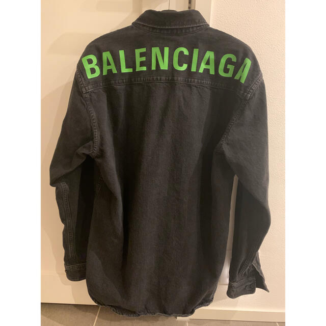 BALENCIAGA バレンシアガ　デニムシャツ　バックロゴ