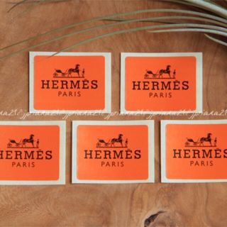 エルメス(Hermes)のエルメス ラッピング用シール 15枚 オレンジ 非売品 ステッカー 正規品(その他)