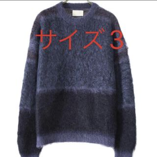 コモリ(COMOLI)のyoke rothko border crew neck サイズ3(ニット/セーター)