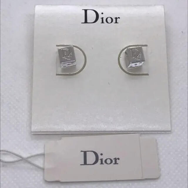 クリスチャンディオール Dior シルバー サイコロ Dior ロゴ ピアス