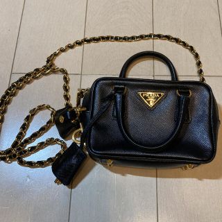 プラダ(PRADA)のプラダ　サフィアーノ　チェーンミニバッグ(ショルダーバッグ)