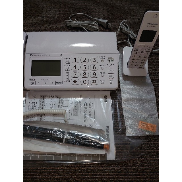 パナソニック コードレス普通紙FAX(子機1台付き)KX-PD215-W