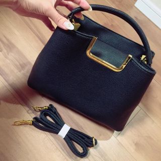 ザラ(ZARA)の美品 2way bag 黒 ♡(ハンドバッグ)