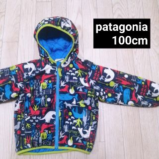 パタゴニア(patagonia)の[patagonia/3t]動物柄リバーシブルダウンジャケットブルー青系(ジャケット/上着)