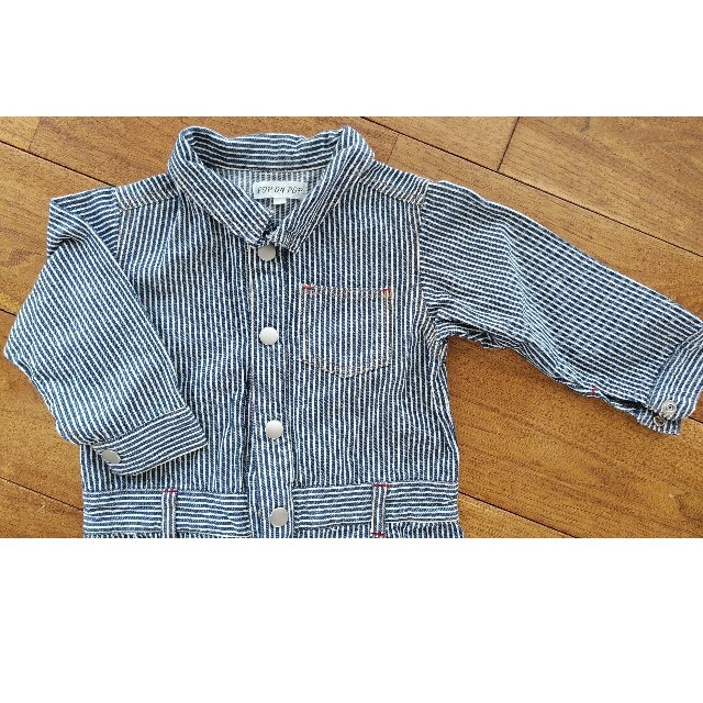 ■■MRK様専用■■ヒッコリー　つなぎ キッズ/ベビー/マタニティのキッズ服男の子用(90cm~)(その他)の商品写真