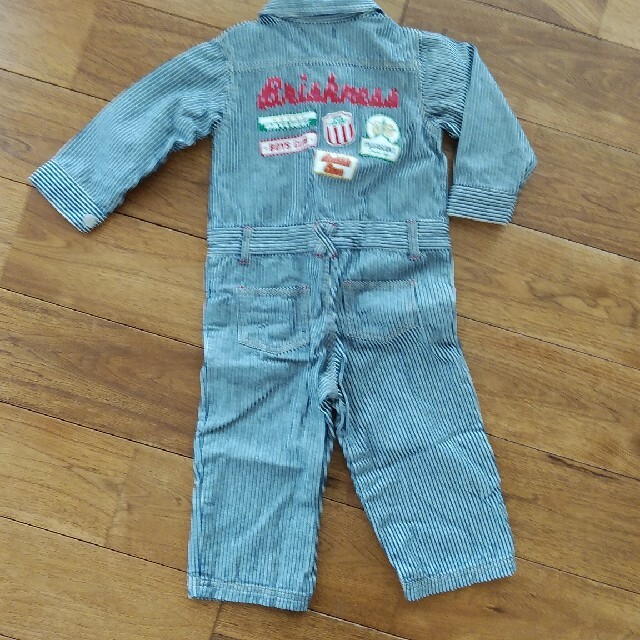 ■■MRK様専用■■ヒッコリー　つなぎ キッズ/ベビー/マタニティのキッズ服男の子用(90cm~)(その他)の商品写真