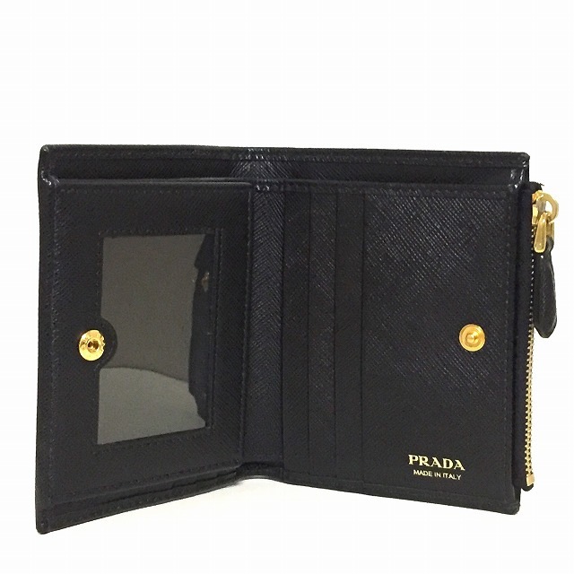 PRADA(プラダ)のPRADA(プラダ) 2つ折り財布 - 黒 レザー レディースのファッション小物(財布)の商品写真