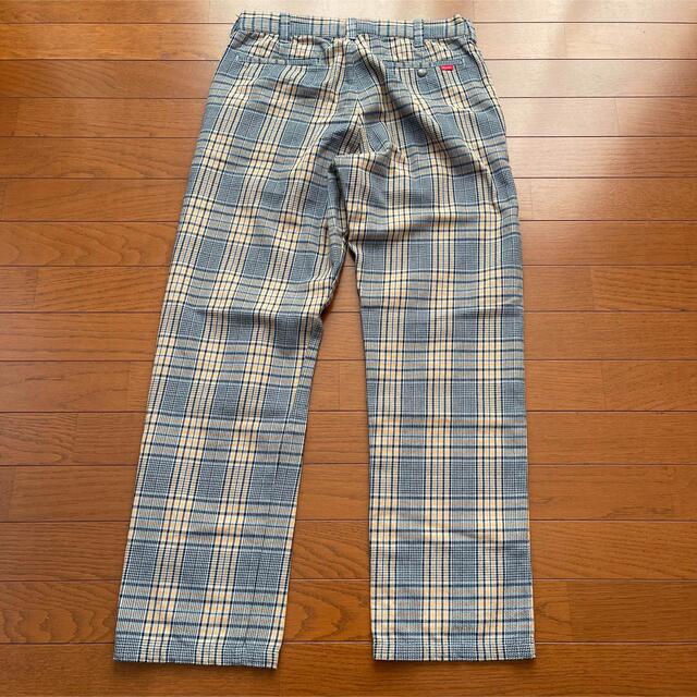 Supreme 19ss Work Pant blue plaid 30