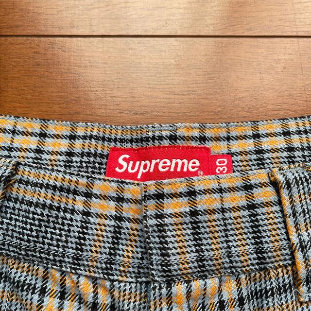 Supreme 19ss Work Pant blue plaid 30