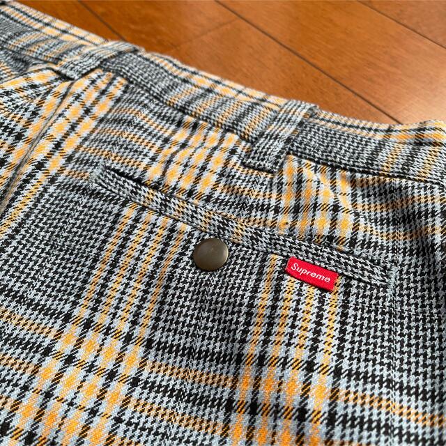 Supreme 19ss Work Pant blue plaid 30