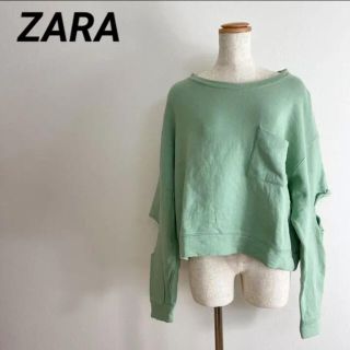 ザラ(ZARA)の★  ZARA ザラ　ダメージ　トレーナー　スウェット　Mサイズ　★(トレーナー/スウェット)