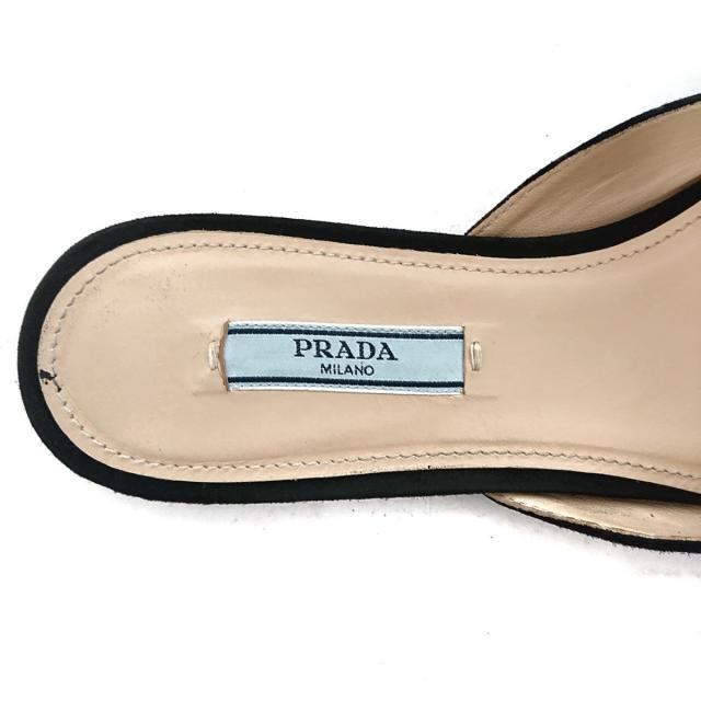 PRADA(プラダ)のプラダ ミュール 37 レディース - 黒 レディースの靴/シューズ(ミュール)の商品写真