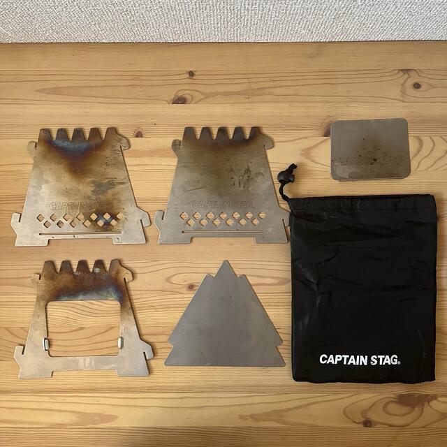 CAPTAIN STAG(キャプテンスタッグ)の（にしさん専用）キャプテンスタッグ　ミニ焚き火台　DELTA 五徳 スポーツ/アウトドアのアウトドア(ストーブ/コンロ)の商品写真