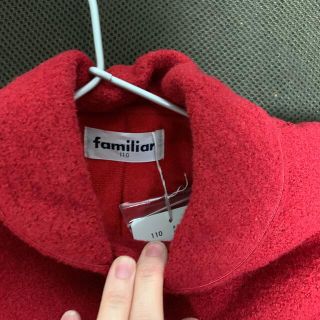 familiar - familiarファミリアの赤いショートコート110新品タグ付の