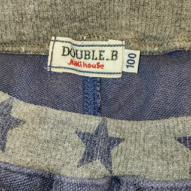 DOUBLE.B(ダブルビー)のMIKI HOUSE　DOUBLE_B パンツ　紺色　星柄　１００センチ キッズ/ベビー/マタニティのキッズ服男の子用(90cm~)(パンツ/スパッツ)の商品写真