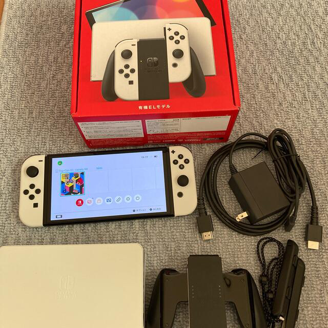 NintendoSwitch有機ELモデルホワイト本体セット美品 動作品 | www
