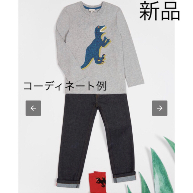 Paul Smith(ポールスミス)の新品 ポールスミス ジュニア 4歳 Dino 長袖カットソー 恐竜 キッズ/ベビー/マタニティのキッズ服男の子用(90cm~)(Tシャツ/カットソー)の商品写真