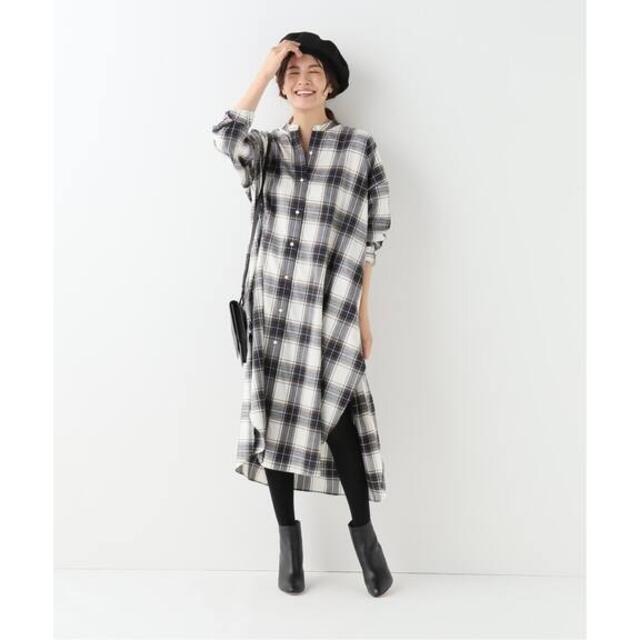 IENA - IENAチェックネルシャツワンピース36の通販 by ルーニー
