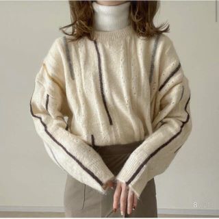 mecherie  Colour stick knit(ニット/セーター)