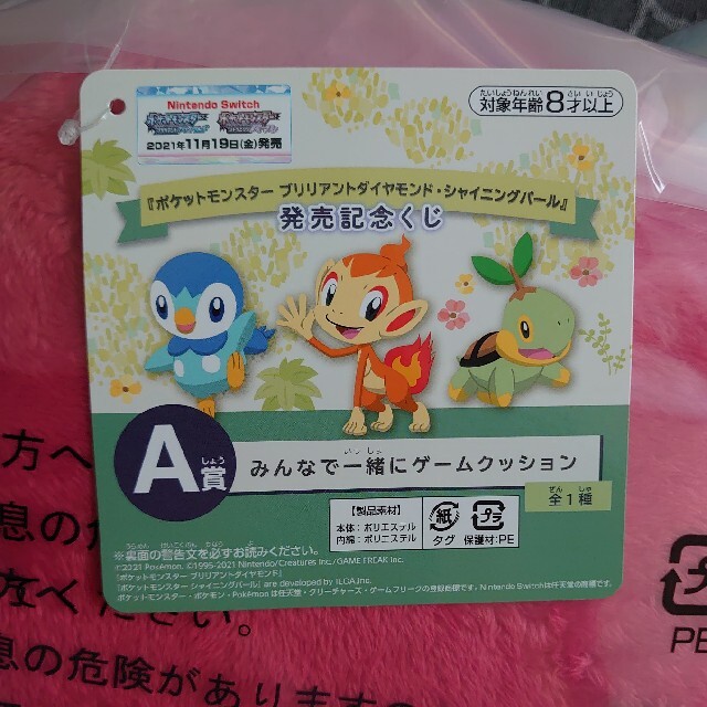 ポケモン　一番くじ　A賞 みんなで一緒にゲームクッション