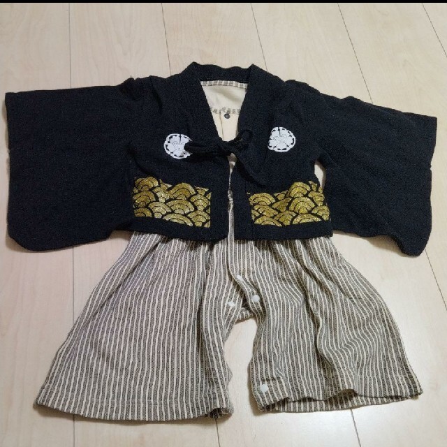 袴　ロンパース　80 キッズ/ベビー/マタニティのベビー服(~85cm)(和服/着物)の商品写真