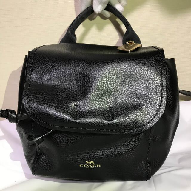 美品☆COACH コーチ ミニ リュックサック 黒 - リュック/バックパック