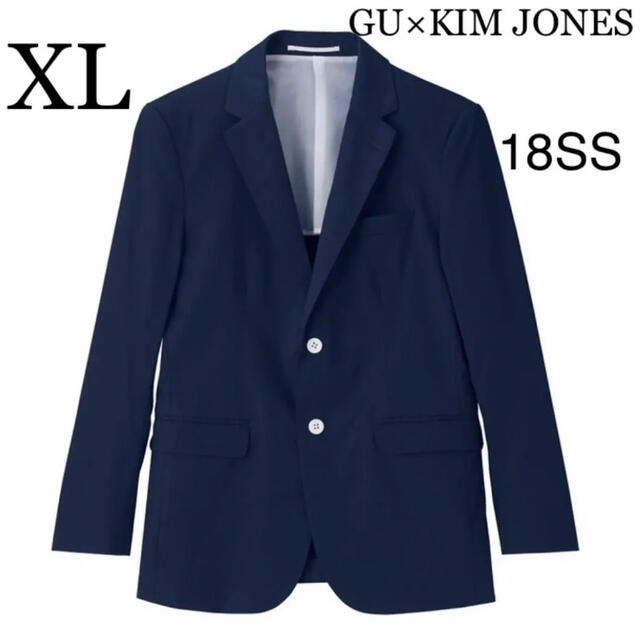 GU(ジーユー)のD3 18SS gu Kim jones navy ストライプ　ジャケット メンズのジャケット/アウター(テーラードジャケット)の商品写真