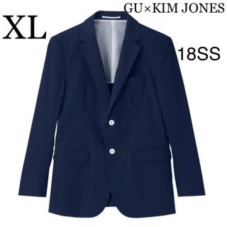 ジーユー(GU)のD3 18SS gu Kim jones navy ストライプ　ジャケット(テーラードジャケット)