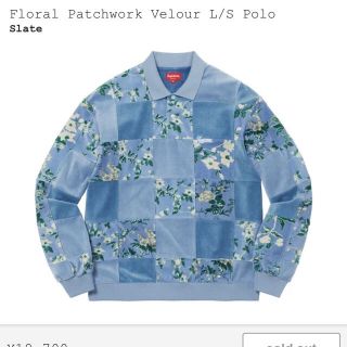 シュプリーム(Supreme)のSupreme Floral Patchwork Velour L/S Polo(ポロシャツ)