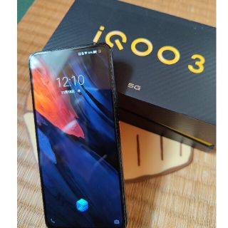 アンドロイド(ANDROID)のvivo iQoo3 5G　オレンジ(スマートフォン本体)