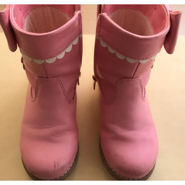 Shirley Temple(シャーリーテンプル)のシャーリーテンプル　リボンブーツ16cm キッズ/ベビー/マタニティのキッズ靴/シューズ(15cm~)(ブーツ)の商品写真