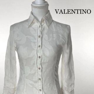 ヴァレンティノ(VALENTINO)のヴァレンティノ　シャツ　オフホワイト　レース　ホワイト　長袖(シャツ/ブラウス(長袖/七分))