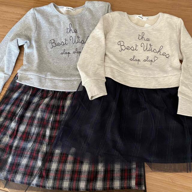 BeBe(ベベ)の新品未使用　ワンピース　２枚セット キッズ/ベビー/マタニティのキッズ服女の子用(90cm~)(ワンピース)の商品写真