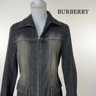 バーバリー(BURBERRY)のバーバリー　デニムジャケット　ジップ　バーバリーロンドン　インディゴ　三陽商会(Gジャン/デニムジャケット)