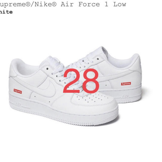 メンズSupreme®/Nike® AF1 エアフォース1 28cm 白