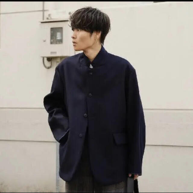 URU tokyo 19AW wool over jacket 2 navy - www.sorbillomenu.com