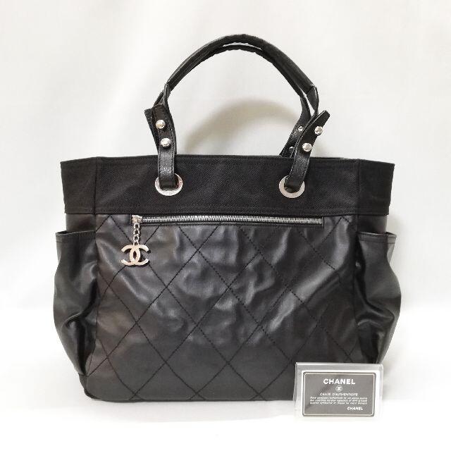 定番 CHANEL トートバッグ 黒 高級 【美品】CHANEL(シャネル)パリ