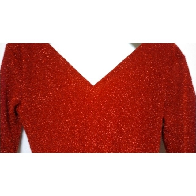 新品未使用　ロングドレス　赤　クリスマス レディースのフォーマル/ドレス(ロングドレス)の商品写真