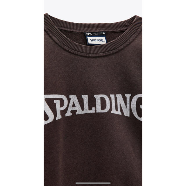 ZARA(ザラ)の【完売】ZARAフェイド SPALDING ® スウェットシャツ　L  新品 レディースのトップス(トレーナー/スウェット)の商品写真