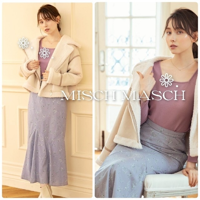 MISCH MASCH(ミッシュマッシュ)の新品未使用 ミッシュマッシュ 今季21AW 花柄ロングマーメイドスカート レディースのスカート(ロングスカート)の商品写真